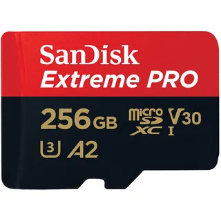 SanDisk Extreme Pro microSDXC UHS-I U3 V30 A2 256 GB + SD-Adapter 