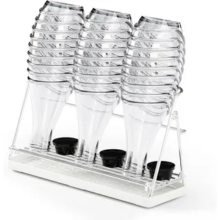 LuxusKollektion Küchenorganizer-Set Flaschenhalter sodastream 304 Edelstahl faltbar Abtropfständer