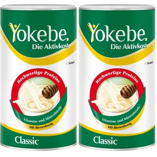 YOKEBE Classic – Diätshake zum Abnehmen – glutenfrei und vegetarisch – Mahlzeitersatz zur Gewichtsabnahme mit hochwertigen Proteinen – 500 g (Packung mit 2)