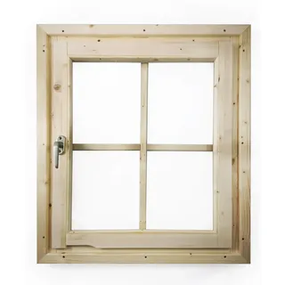 Karibu Dreh-/Kippfenster für 28 mm Holz-Gartenhäuser 69 x 80 cm Natur