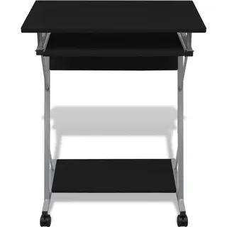 vidaXL Computertisch Computerwagen PC Tisch Bürotisch Laptop Rollen schwarz