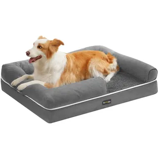 Songmics Hundekissen Orthopädisch 91 x 71 cm hellgrau