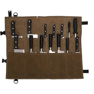 Messertasche,Messertasche Kochmesser,Kochmesser Roll Tasche,Messer Tasche mit 14 Fächern,Köche Messer Tasche,Messerrolle für Camping,Wandern