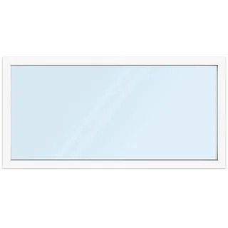 Fenster 2000 x 1000 mm, Kunststoff, Kömmerling 70 AD, Weiß, 200 x 100 cm, festverglast, individuell online konfigurieren
