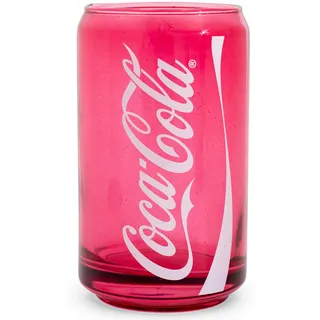 Silver Buffalo Coca-Cola Can-Shaped Red Glass Cup | Holds 10 Ounces