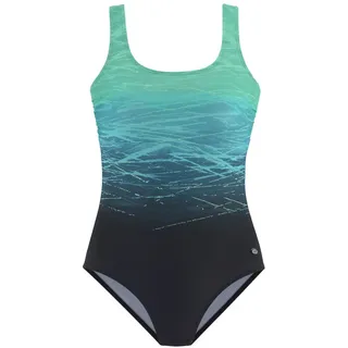 LASCANA Badeanzug Damen schwarz-grün Gr.38 Cup C