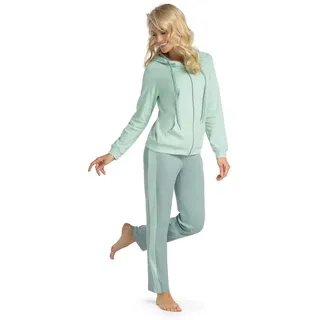 Consult-Tex Hausanzug Damen Hausanzug Homewear Suit (Spar-Set, 1 Stück) Freizeitanzug / Hausanzug mit Streifenmuster grün 32/34