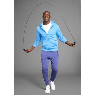 Bruno Banani Sportanzug BRUNO BANANI "Regular Fit", Herren, Gr. XL (56/58), blau (azur, navy), Obermaterial: 60% Baumwolle, 40% Polyester. Kapuzenfutter: 60% Baumwolle, 40% Polyester, comfort fit, Sportanzüge