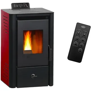 SANNOVER Pelletofen Anita bordeaux 7,6 kW