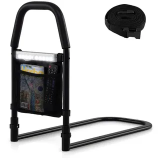 Costway Bettschutzgitter mit Led-Sensorlicht 136 kg schwarz