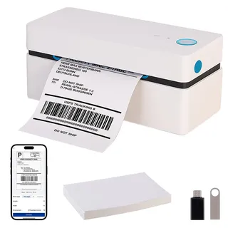 Callstel Versandetiketten-Thermodrucker für 100 x 150 mm, 203 dpi, USB, BT, App