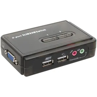 InLine 60612I KVM Switch, 2-fach, VGA, USB, mit Audio