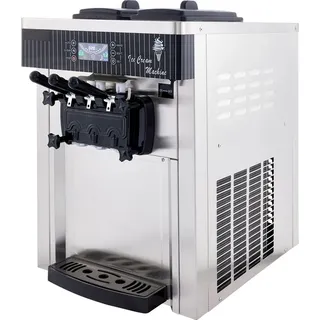 SucceBuy Softeismaschine 2200 W, kommerzielle Arbeitsplatte, 5,3 - 7,4 Gallonen/Stunde, für Restaurants, Bars, Cafés, Bäckereien