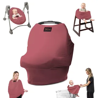 Milk Snob Original 5-in-1 Luxe Bezug – Multifunktionale Babytrage mit Stilltop-Funktion | Stilltuch für unterwegs, Kinderwagen Sonnenschutz, Bezug für Babyschale, etc. (Ash Rose)