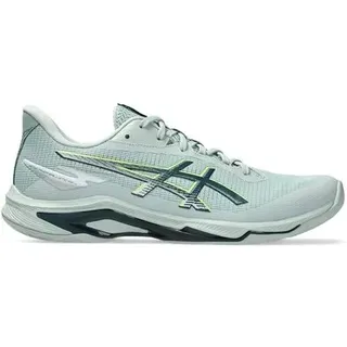 Asics Herren Volleyballschuhe NETBURNER BALLISTIC FF 4, Größe 44 1⁄2 in Silber LICHEN ROCK/TRANQUIL TEAL