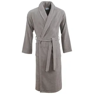 Carl Ross Unisex-Bademantel, Baumwolle, Schalkragen, Gürtel, Baumwolle braun XXL