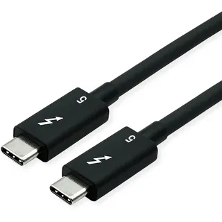Roline Thunderbolt 5 Kabel C-C 0,5 m Schwarz