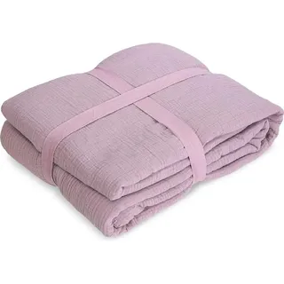 kamelshopping Musselin Decke Kuscheldecke 130 x 180 cm Rosa