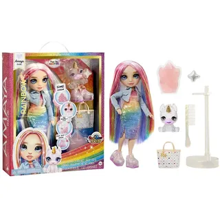 Rainbow High Fashion Doll with Slime & Pet - Amaya (Rainbow) - 28 cm Shimmer Doll with Sparkle Slime, Magical Pet and Fashion Accessories - Kids Toy - Great for Ages 4-12 Years