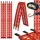 228 cm 680 kg klappbar Aluminium gelocht rot 2 St