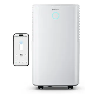 Pro Breeze OmniDry Luftentfeuchter mit App & WLAN, 12L in 24h Entfeuchtungsleistung - Luftentfeuchter elektrisch mit Wäschemodus, Feuchtigkeitssensor, Timer - Gegen Schimmel - Entfeuchter für bis 25m2