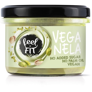 Feel FIT VEGANELA 45% Pistazie, natürliche und vegane Pistaziencreme ohne Zuckerzusatz und ohne Palmöl, 200 g