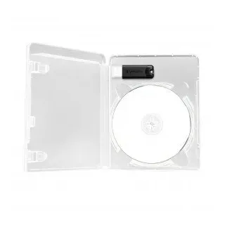 Blu-ray Hüllen, 14 mm, Mit Fach für einen USB Stick, Transparent, 10 Stück