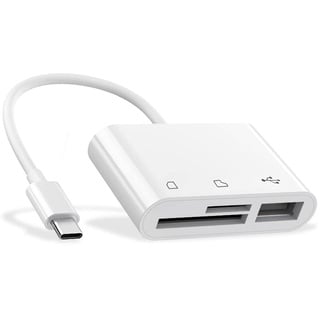 Raycue USB C auf Micro SD TF Speicher Kartenleser, Kompatibel Mit iPad Pro, MacBook Pro/Air, 3-in-1 USB Kamera, Adapter für Dell XPS, Samsung Galaxy S10/S9 und Mehr Geräte