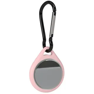 EAZY CASE Schlüsselanhänger Anhänger kompatibel mit Apple AirTag, Schutzhülle Airtags Hülle aus Silikon Karabiner Tracker Karabiner Rosa rosa