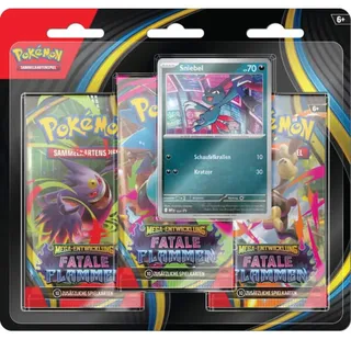 Pokémon Mega-Entwicklung Fatale Flammen 3 Boosterpacks 