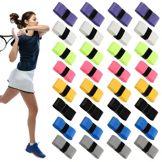 Abeillo 24 Stück Griffbänder 8 Colors Griffband Tennisschläger, Anti-Rutsch Selbstklebend Griffband für Badminton, Squash Schläger, Golfschläger