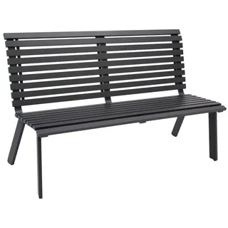 DEGAMO Gartenbank Parkbank Alubank KONSTANZ 3-sitzer 140cm, Aluminium anthrazit - Grau