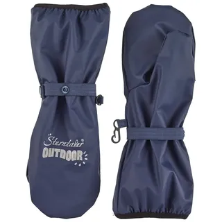 Sterntaler Handschuh mit Stulpe uni - Jungen Matsch Handschuhe mit langem Schaft, verschweißten Nähten und reflektierendem Detail - gefütterte Baby und Kinder Regen Fäustlinge, marine, Größe 2