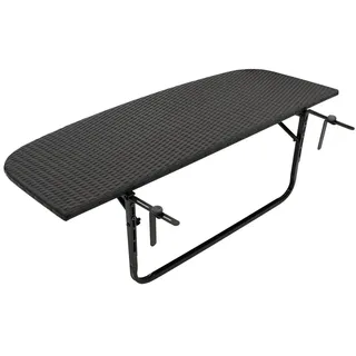 DEGAMO Balkonhängetisch 120 x 40 cm schwarz