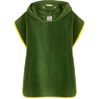 Good Morning "Joep", grün, B:140cm L:60cm, Frotteevelours, Frotteevelours, Handtücher, kinder badeponcho, strandponcho, Kapuze, Baumwolle, Frotte, Knöpfe