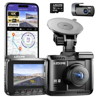 Azdome GS63H Pro Dashcam Front Rear 4K Dash Cam Car with Starvis