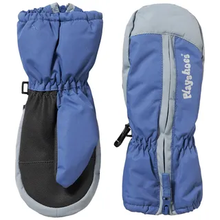 Playshoes Fäustling mit Reißverschluss Unisex Kinder Winter-Handschuhe, Blau Reißverschluss, 4