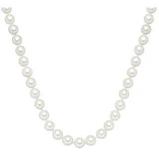 Rafaela Donata Perlenkette silber, Kette Sterling Silber Muschelkernperle weiß weiß 60 cm + 5 cm
