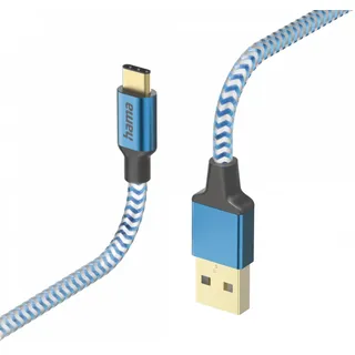 Hama Ladekabel Reflective USB-A/USB-C 1,5m blau