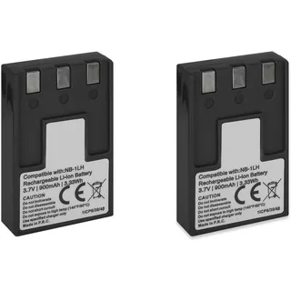 2X Akku NB-1L für Canon Ixus 200,200a, 300, 300a, 320, 330, 400, 430, 500, V, V2, V3
