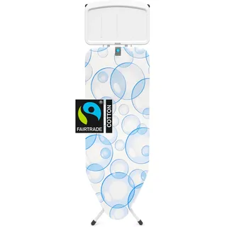 Brabantia Bügeltisch C 124x45 cm mit Dampfstationsablage Solide Bubbles (101229)