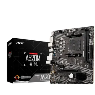 MSI A520M-A PRO mATX Mainboard Sockel AM4 AMD A520