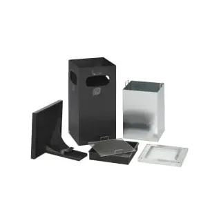 VAR Abfallsammler/Ascher B 32 anthrazit mit Schutzdach inkl. Inneneinsatz 38 l