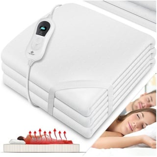 Kesser KESSER® Wärmeunterbett mit Abschaltautomatik Fernbedienung Heizdecke mit 3 Temperaturstufen Wärmebettunterlage fürs Bett Matratzenheizung Wärmedecke aus weichem Vlies Heizkissen