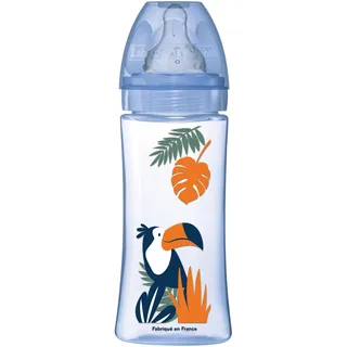 Dodie Babyflasche, Antikolik Initiation+, blau, Feuerwehr, 330 ml, +6 Monate, runder Sauger, Fluss 3