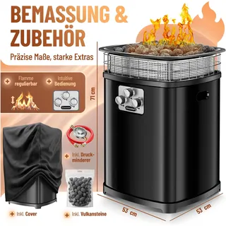 Kesser Gas-Feuerstelle Aura Schwarz