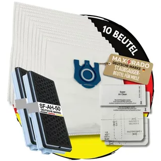 Maxorado Staubsaugerbeutel 10 Staubsaugerbeutel Hepa Filter Set für Miele C3 C2 Complete S8430, Staubsauger Beutel Zubehör für Original