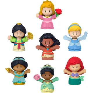 Fisher-Price Little People Disney Princess Spielzeug, 7er-Figurenpack für Klein- und Vorschulkinder