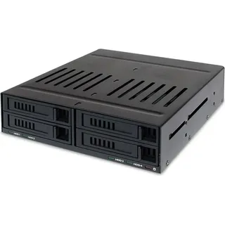 HDD-Wechselrahmen für vier 2,5" SSD, SAS, S-ATA I, II, III Festplatten