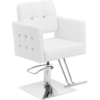 physa Friseurstuhl Cottam mit Fußstütze - Sitzhöhe 45 - 55 cm - 150 kg - Weiß PHYSA COTTAM WHITE